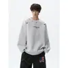 Sudadera con cuello redondo bordada de peso pesado American cleanfi para hombre, moderna, primavera y otoño 2026, suéter versátil deportivo retro