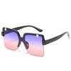 Gafas de Sol de una Pieza, Gafas Versátiles de Montura Cuadrada, Gafas de Sol Cuadradas de Montura Grande de una Pieza a la Moda al por Mayor