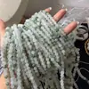 Xinjiang Tianshan Cuentas Sueltas Verdes al por Mayor Cuentas Redondas Cuentas de Jade Hielo Cuentas Estilo Antiguo Cuentas Barril Accesorios Semi-Terminados para DIY