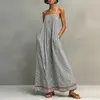 Roupas Femininas de Verão 2026: Vestido de Alça Estilo Europeu e Americano Transfronteiriço, Vestido Longo Casual da Moda Sem Mangas Cor Sólida