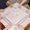 Regla Empujador de Fichas de Mahjong Acrílica Personalizada, Alta Transparencia, Base Plana, Forma Ondulada, Procesamiento de Soporte en Forma de U para Fichas de Mahjong Estilo Americano