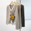 Moda Primavera 2026 Tallas Grandes para Mujer Top de Canalé de Cuello V de Aspecto de Dos Piezas para Mujeres de Tallas Grandes Blusa Versátil 9420
