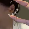 Super Flash simples de una pieza mariposa borla larga colgantes para oreja sin perforar clip para oreja aretes temperamento personalidad modernos nuevos aretes