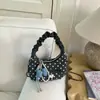 Bolsa de Mão Plissada com Laço Estilo Coreano Bolsa Meia-Lua para Mulheres 2026 Nova Moda Versátil Crossbody Bolsa para o Dia a Dia