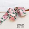 Fita de tecido estampado estilo pastoral com rosas, acessórios para cabelo feitos à mão, material faça você mesmo, laço caseiro, acessórios para grampos de cabelo