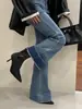 Botas Curtas Femininas de Salto Alto 2026 Outono e Inverno Novo Estilo Botas Slim Bico Fino Salto Agulha Moda Botas Elásticas de Cano Curto