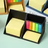 Caja giratoria de notas adhesivas mágicas, Notas adhesivas de cuero para negocios desprendibles, Cuaderno pequeño, Notas Post-it, Pegatinas de mensajes, Personalizable con logo