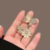 Mini Clip Pequeño de Mariposa Ojo de Gato con Pedrería de Alta Gama, Pasador Versátil para Flequillo Lateral, Pasador Pasador Tocado