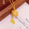 Pingente de Saco da Sorte Estilo Antigo Banhado a Ouro com Franjas, Moedas de Strass, Corrente Clavicular Feminina de Luxo Leve com Temperamento Exquisito, Alta Retenção de Cor