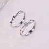 Anillo de Mobius Geométrico Tridimensional Simple para Amantes, Anillo Abierto Entrelazado Hueco para Parejas