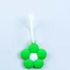 Colgante Llavero Botella de Agua de Goma Suave PVC Accesorio Taza Térmica Colgante de Flor Colorida Dopamina