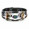 Pulsera de cuero con mercancía de equipo de la NCAA, venta directa de fábrica, ajustable con cierre oculto, accesorio de moda para estudiantes universitarios, adecuado para ventas transfronterizas
