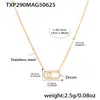 Miduoduo Joyería Europea y Americana Acero Inoxidable Zircón 5A Collar Clavícula Anillo Juego de Joyería Chapado en Oro de 18K Sin Decoloración