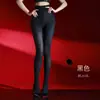 Qinghe 40D Tallas Grandes Medias de Aceite de Caballo Alta Elasticidad Alta Densidad Ligeramente Transparentes Anti-enganches Cintura Alta Entrepierna de una Sola Línea Ajustadas Levanta Glúteos