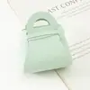Porta-Moedas DIY Dobrável Colorido Couro PU Estilo Macaron Ins Acessório Chaveiro Clutch