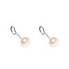 Aretes de Plata Esterlina S999 con Perlas de Agua Dulce para Mujer Ropa de Trabajo Lujo Simple y Accesible Aretes Elegantes Perforación de Oreja Aretes de Plata Anti-Bloqueo