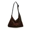 Bolsa Tote Grande de Capacidad Esmaltada Simple para Mujer 2024 Invierno Nuevo Retro Casual de Viaje Versátil para Hombro Cruzada