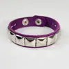 Pulseira Transfronteiriça Europeia e Americana Punk Quadrada Pulseira de PU Feminina Personalizada Rebite Moda Casual Acessório de Pulseira