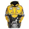 Cosplay Transformers Optimus Prime Bumblebee Movie Periférico Impresión 3D Moda Sudadera con Capucha para Hombre