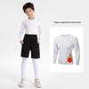 Camisa de Compressão Manga Longa Infantil para Treinamento de Basquete, Alta Elasticidade, Secagem Rápida, Top Fitness Respirável, Espessado e Quente