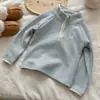 [En Stock] Camiseta Interior para Niña 2025 Nuevo Estilo Invierno Top Grueso de Manga Larga con Forro de Felpa para Niñas Mayores