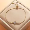 Pulseira Cruzada Europeia e Americana Olho do Diabo Coração Olho em Forma de Coração Puxar para Mulheres Ajustável Moda Simples Sudeste Asiático