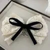 Super hada encaje calado encaje pasador de pelo blanco moño pasador cabeza trasera coleta vintage accesorios para el cabello tocado al por mayor