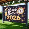 2026 Nuevo Telón de Fondo Transfronterizo de Año Nuevo para Fiesta de Nochevieja, Telón de Fondo para Decoración del Día de Año Nuevo, Tela Colgante para Arreglo de Escena Exterior