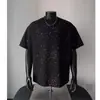 Camiseta de Manga Corta con Pedrería de Estrella de Nuevo Estilo para Verano 26, Estilo Coreano, Holgada Casual, Cuello Redondo, Media Manga, Moderna