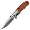 Cuchillo plegable portátil para camping y montañismo al aire libre, hoja 5CR15, mango de caoba, transfronterizo para cuchillo plegable en stock