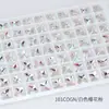 Dongzhou Rosa Sakura Recubierto Accesorios de Pedrería para Uñas Roca Dulce Corazón Retorcido Vidrio Puntiagudo Pedrería Brillante Adhesivo para Uñas Pedrería