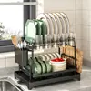 Escurridor de platos de cocina, estante de almacenamiento de platos, escurridor de secado de tazones para encimera de cocina, escurridor de platos de almacenamiento pequeño, escurridor de platos