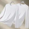 [Envio Rápido] Camiseta Masculina de Manga Longa, Roupa Íntima Masculina de Outono, Corte Amplo, Camada Base Elástica, Camiseta Masculina Estampada
