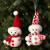 Novo ornamento de brinquedo de boneco de neve de pelúcia tricotado transfronteiriço, decoração de Natal, adereço de decoração para vitrine