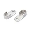 Base Oval Gruesa de Aleación de Zinc Chuanglian para Colgar Ropa en Muebles y Gabinetes, Base de Barra para Colgar Ropa, 16 Soportes para Ropa
