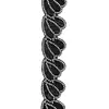 Cinta de Encaje Negro con Pedrería Código de Barras Pegamento Termofusible Fondo Accesorios para Joyería DIY Accesorios para Vestidos de Novia Fábrica Venta al por Mayor