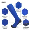 Calcetines de Fútbol Profesionales, Calcetines Deportivos Absorbentes de Humedad para Otoño e Invierno, Calcetines Largos con Suela de Toalla, Antideslizantes, Resistentes al Desgaste, Amortiguadores, Calcetines Largos para Entrenamiento