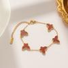 Nuevos Aretes de Mariposa Lindos de Acero de Titanio con Nácar de Estilo Coreano Moderno Transfronterizo para Mujer, Versátiles y de Alta Calidad