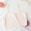 Venta Caliente de Verano Chaleco Pequeño para Período de Desarrollo de Niñas de 7 a 14 Años Adolescente Doble Capa Versátil Chaleco Bandeau de Algodón Puro Ropa Interior