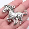 49x 38mm 9.3g plata antigua DIY vintage aleación de zinc accesorios de joyería colgante de cebra colgante de caballo
