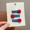 Nuevo Pasador de Pelo de Mezclilla para Niños Lindo Redondo Corazón Puntos BB Clip Clip para Flequillo Pinza Lateral para el Cabello de Niña Pequeña