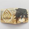 Genshin impact Carteira Curta Original do Jogo Carteira de Moedas para Estudantes de Artigos do Jogo Carteira de Couro PU