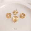Fuerte Retención de Color Borde de Hoja de Loto Chapado en Oro de 14K con Pendientes Colgantes para Accesorios de Pendientes de Perla Hechos a Mano DIY Materiales