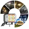 Luz de Motocicleta de Trébol de Cuatro Hojas de Tres Caras Luz LED para Vehículo Eléctrico Instalación Externa Modificación de Motocicleta Foco Impermeable para Exteriores