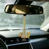 Ornamento de Carro com Borla de Luxo, Escrita Árabe e Strass, Decoração de Interior, Móveis para Casa, Característica Fé