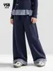 Ropa para niños Yingsibao pantalones para niñas otoño nuevo pantalones casuales cuadros encaje pantalones largos estilo coreano pantalones de pierna ancha para niños