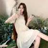 Vestido Casual de Moda de Verano 2026: Vestido Estilo Francés con Dobladillo Patchwork, Juvenil, Adelgazante, que Alarga la Figura, Fresco y Suave