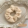 Outono e Inverno Anel de Cabelo de Pelúcia Branco Intestino Grosso Elástico de Cabelo Conjunto de Couro Feminino Faixa de Cabelo Bola Acessórios de Cabelo