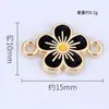 Nuevo Producto Más Vendido Dibujos Animados Creativo Colgante Flor de Cerezo Material para Accesorios DIY Aleación con Goteo de Aceite Pulsera Doble Colgante Collar Pendientes