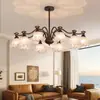 Araña de sala de estar estilo americano-francés, lámpara colgante creativa de lirios del valle, famosa en internet, rústica vintage, iluminación pastoral para comedor y dormitorio vintage
